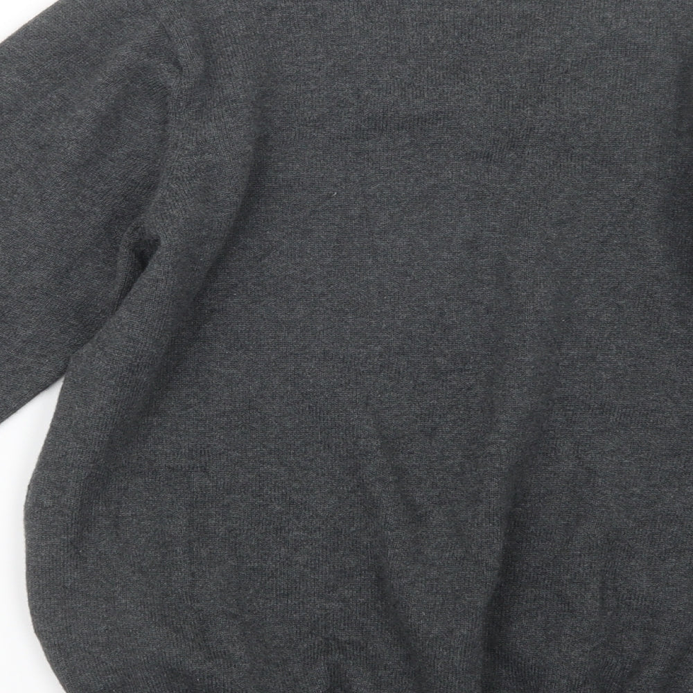 Marks & Spencer Mens Grey Knit Pullover Jumper Size S