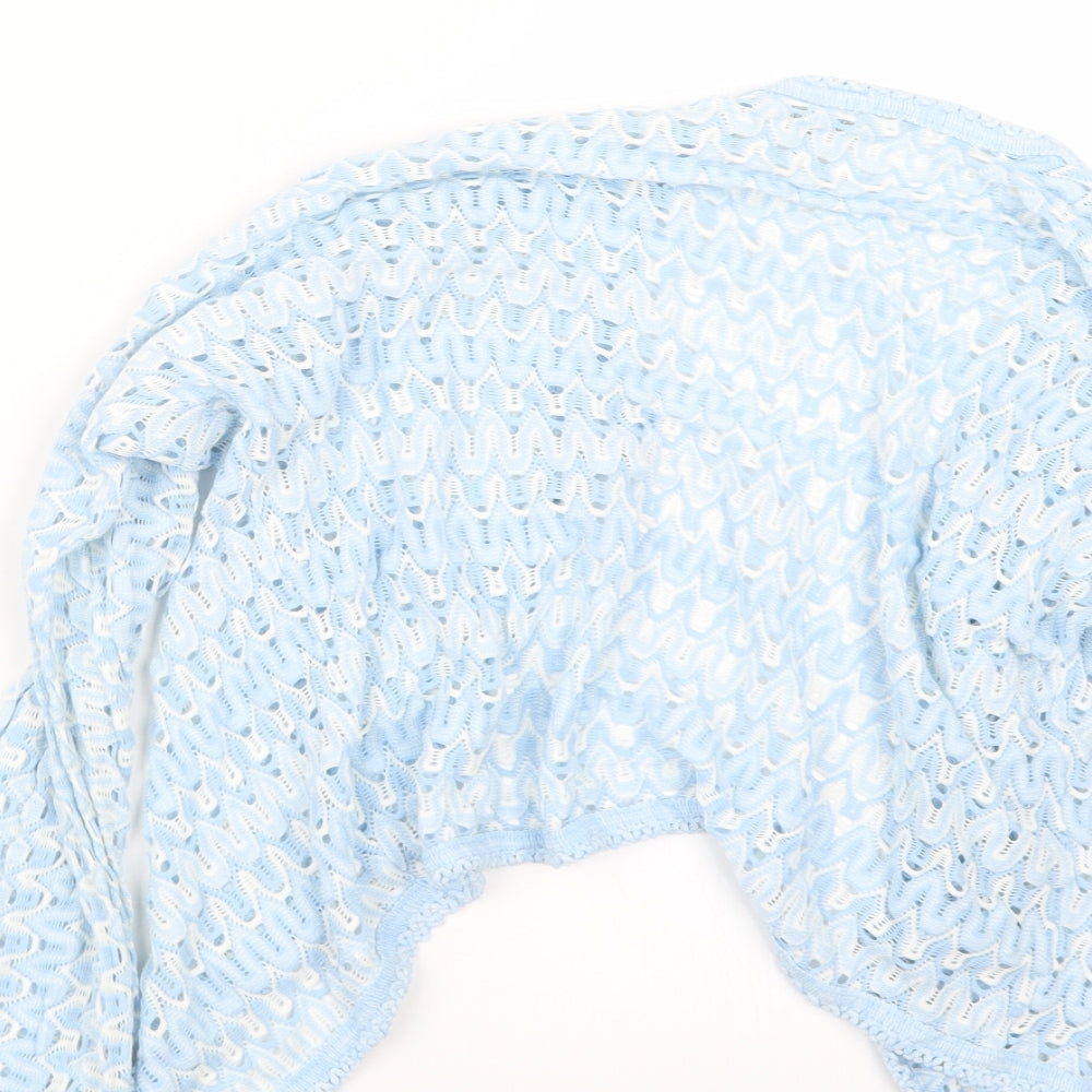Preworn Womens Blue Knit Cardigan Jumper Size M