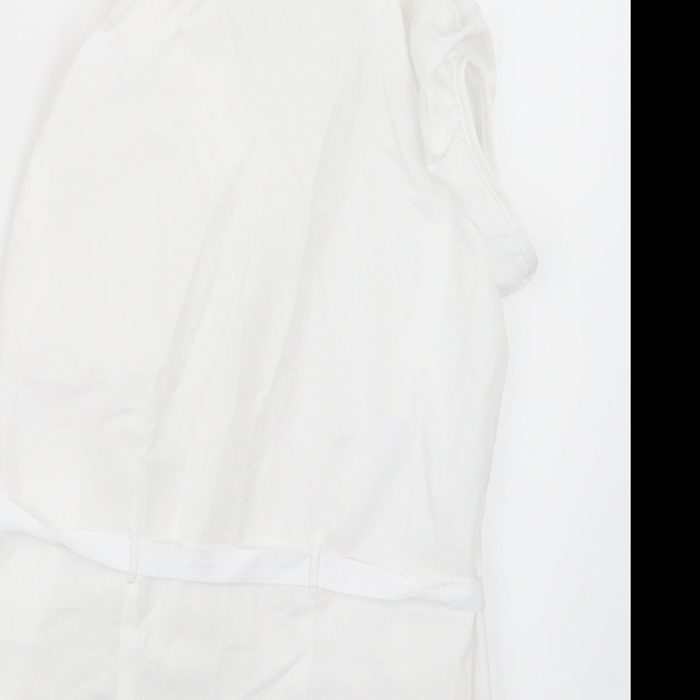 NEXT Girls White Basic Button-Up Size 8 Years