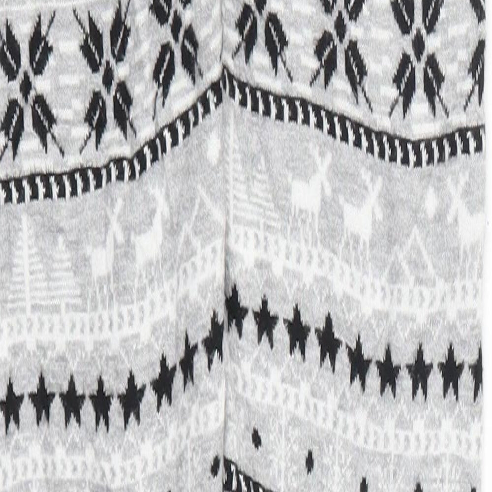 Peppetrs Girls Grey Geometric Carrot Trousers Size 10-11 Years