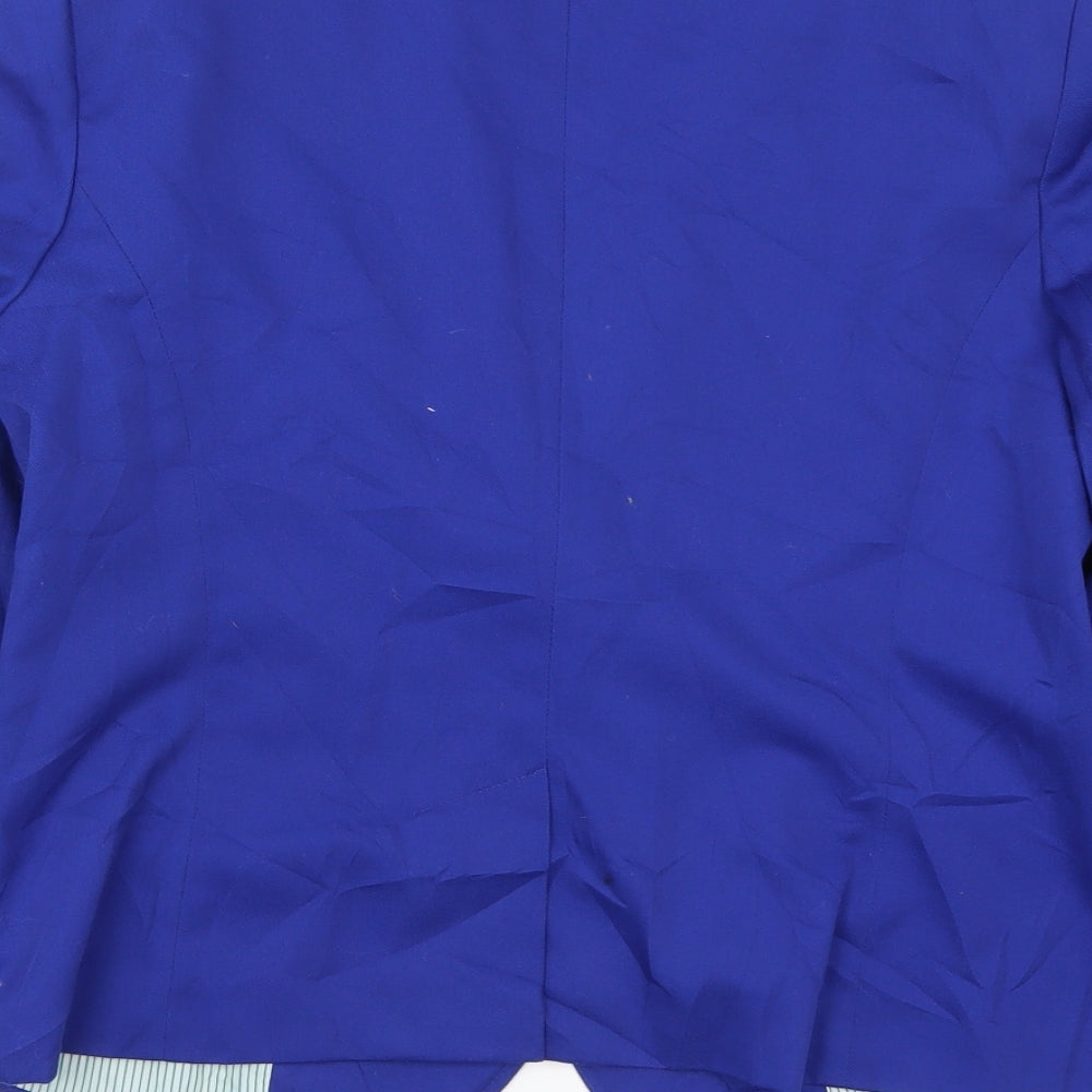Peacocks Womens Blue Jacket Suit Jacket Size 12