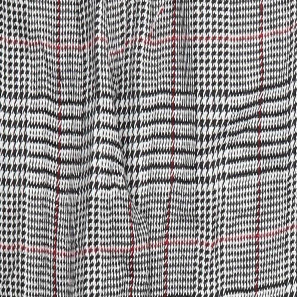 Bershka Womens Grey Houndstooth Trousers Size 10 L24 in