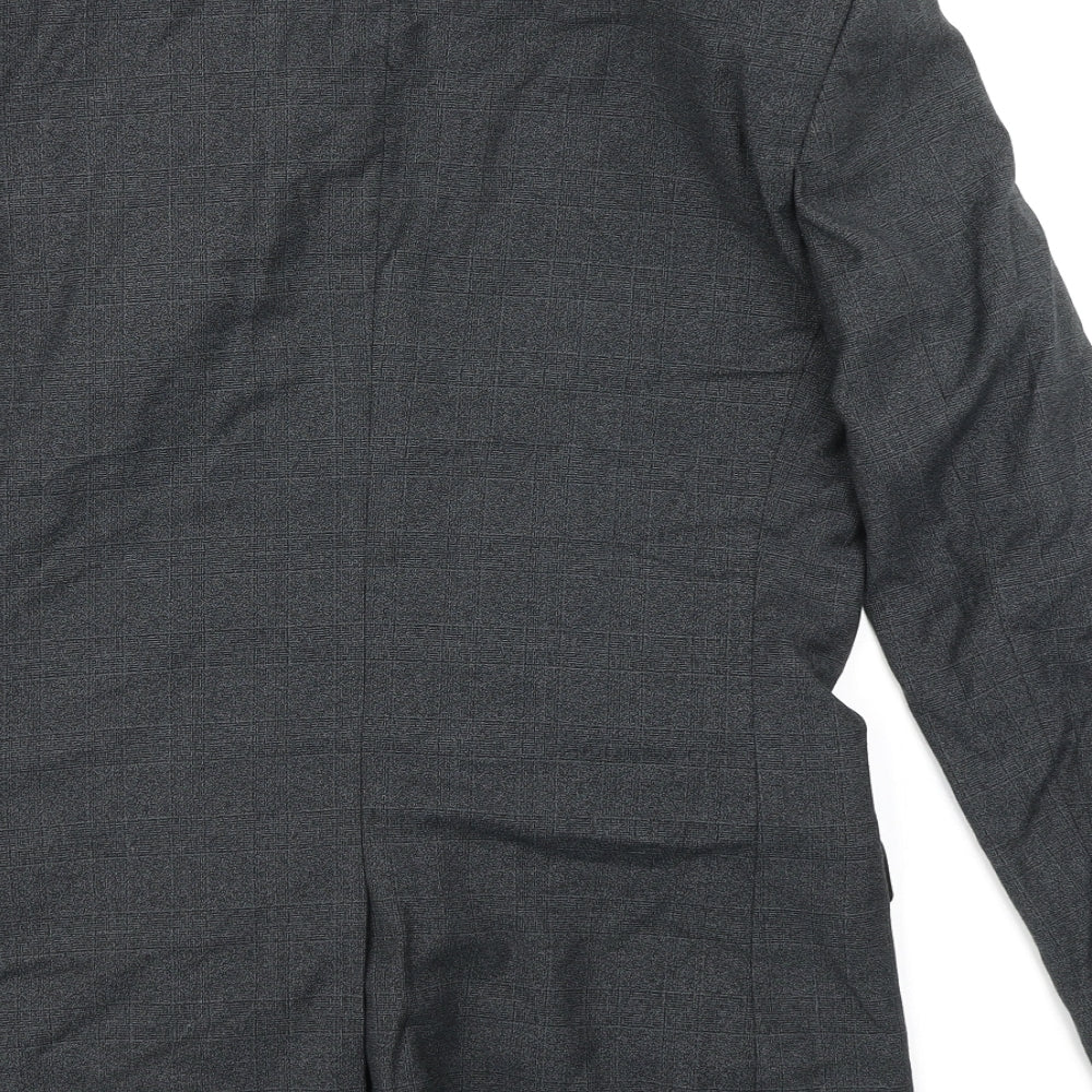 Topman Mens Grey Check Jacket Blazer Size 38