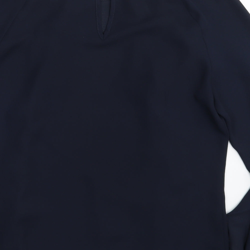 Atmosphere Womens Blue Basic Blouse Size 10
