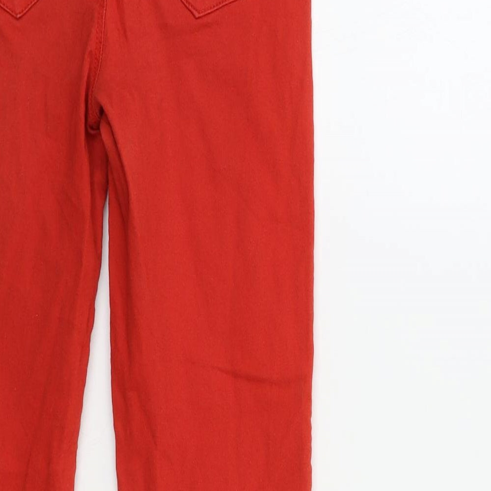 Denim & Co. Womens Red Denim Jegging Jeans Size 8 L28 in