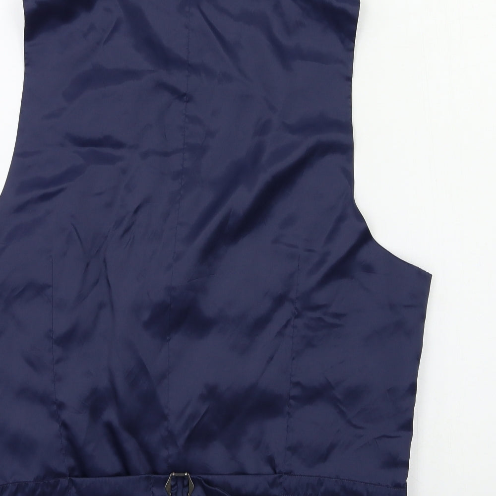 Marks and Spencer Mens Blue Jacket Suit Waistcoat Size 42