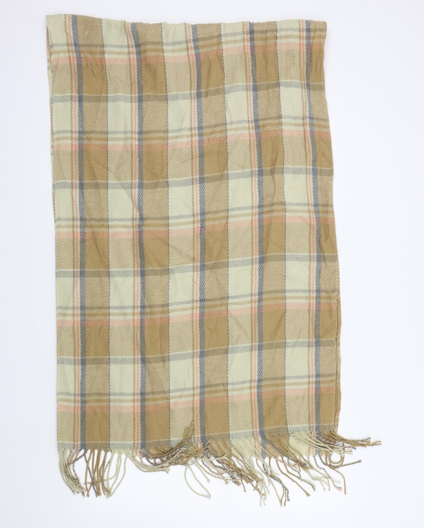 Preworn Womens Brown Check Scarf