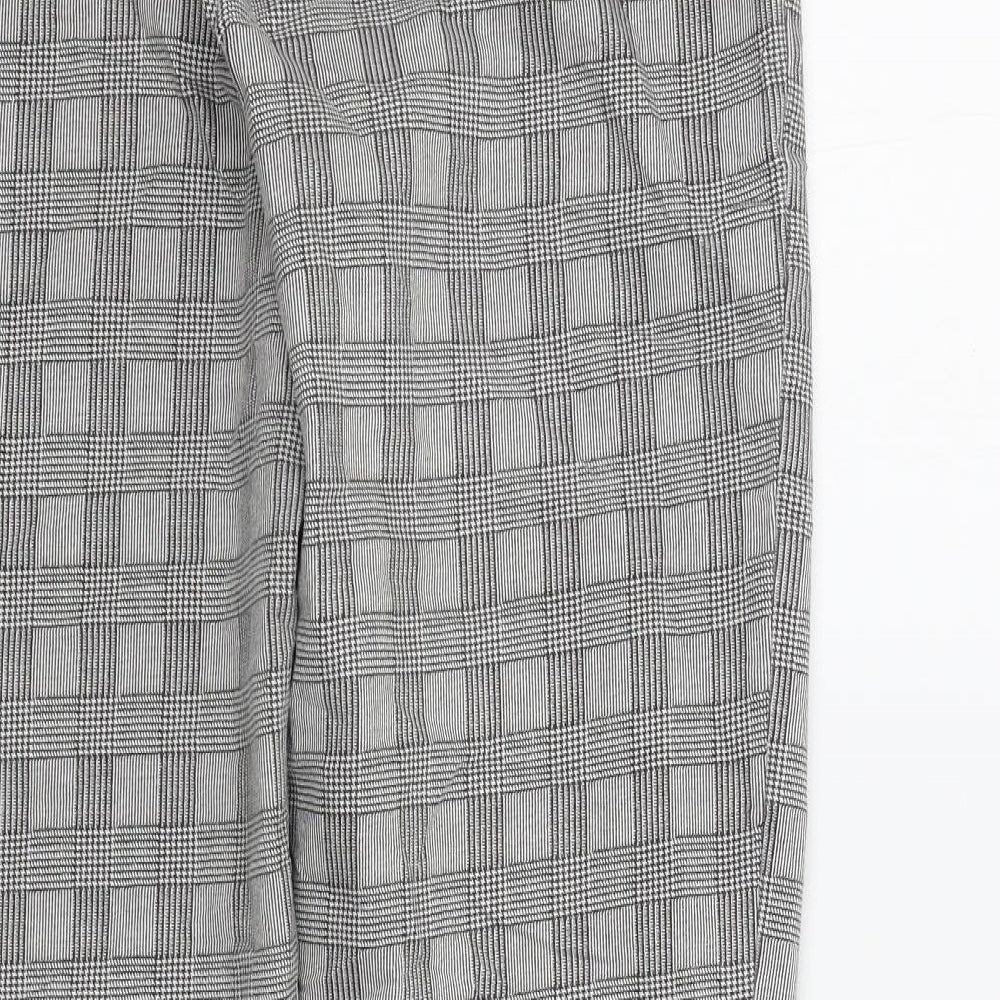 George Womens Grey Check Trousers Size 16 L27 in
