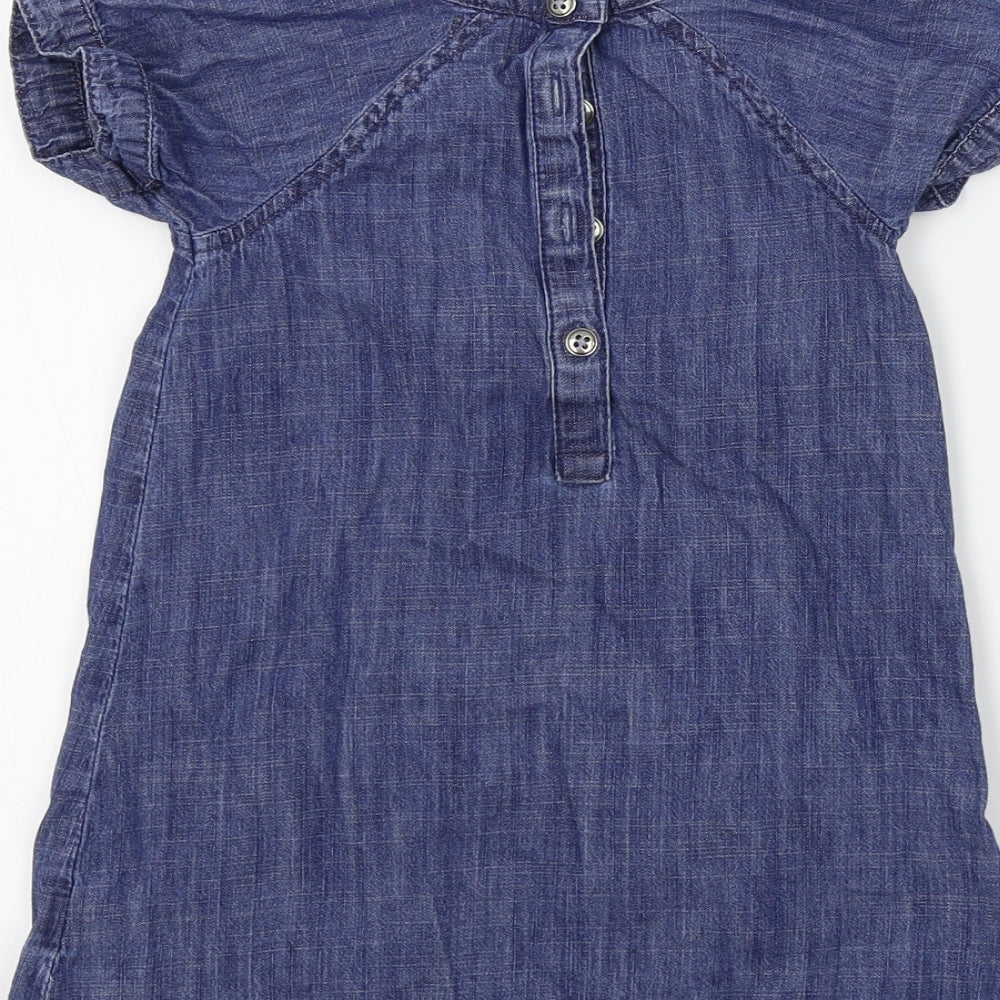 NEXT Girls Blue Colourblock A-Line Size 18-24 Months
