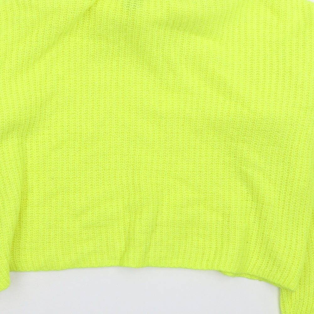 New Look Womens Yellow Knit Pullover Jumper Size S