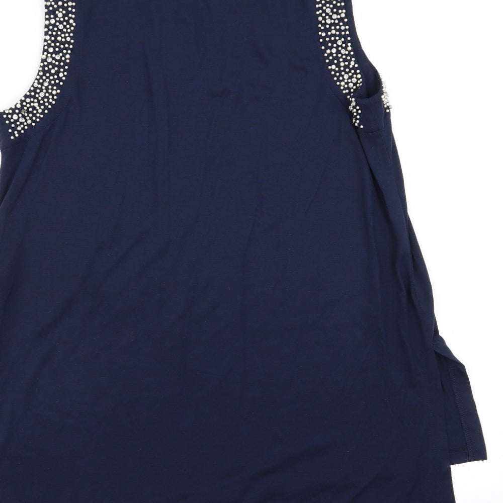 A&G Womens Blue Basic Tank Size 10