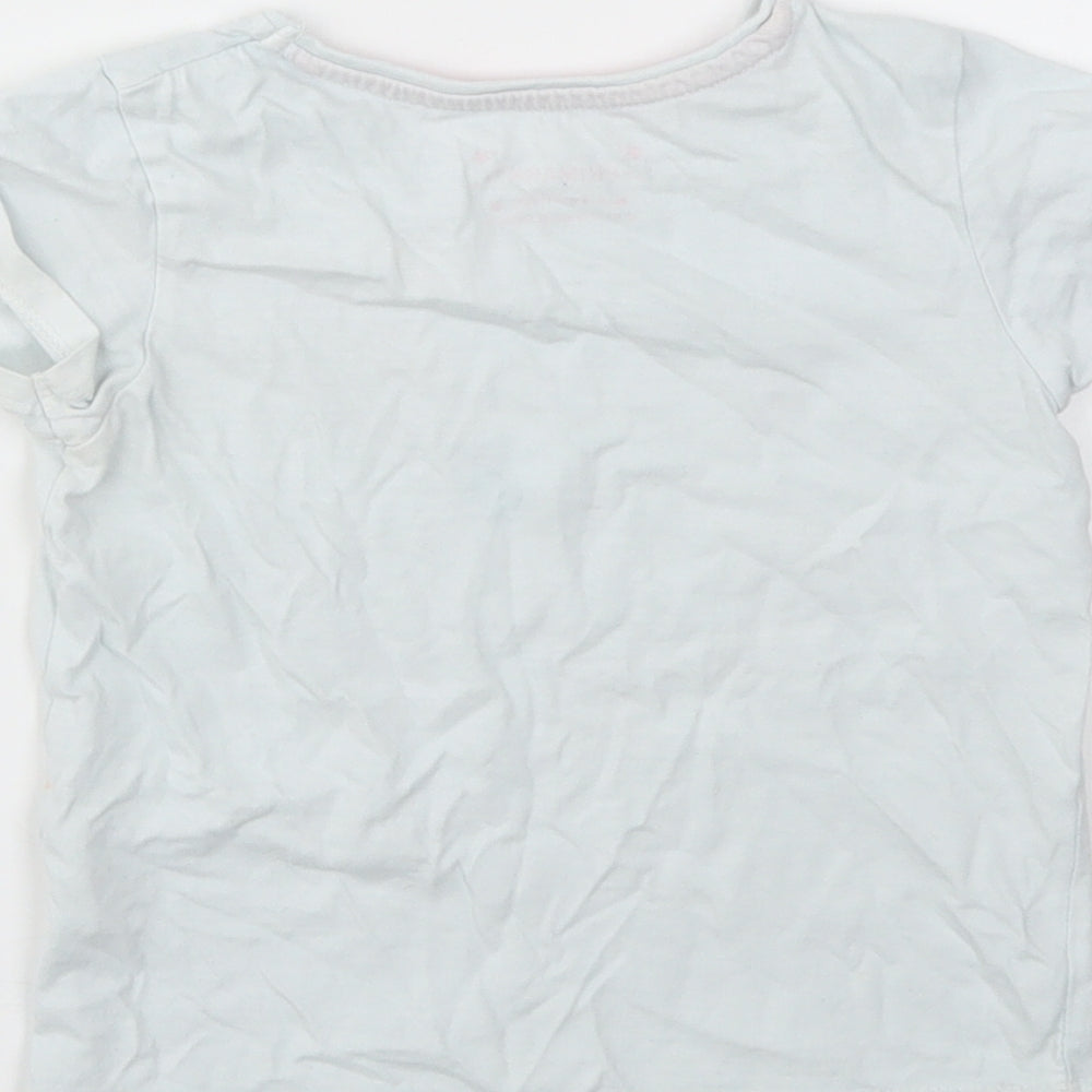 Primark Girls Blue Basic T-Shirt Size 4-5 Years