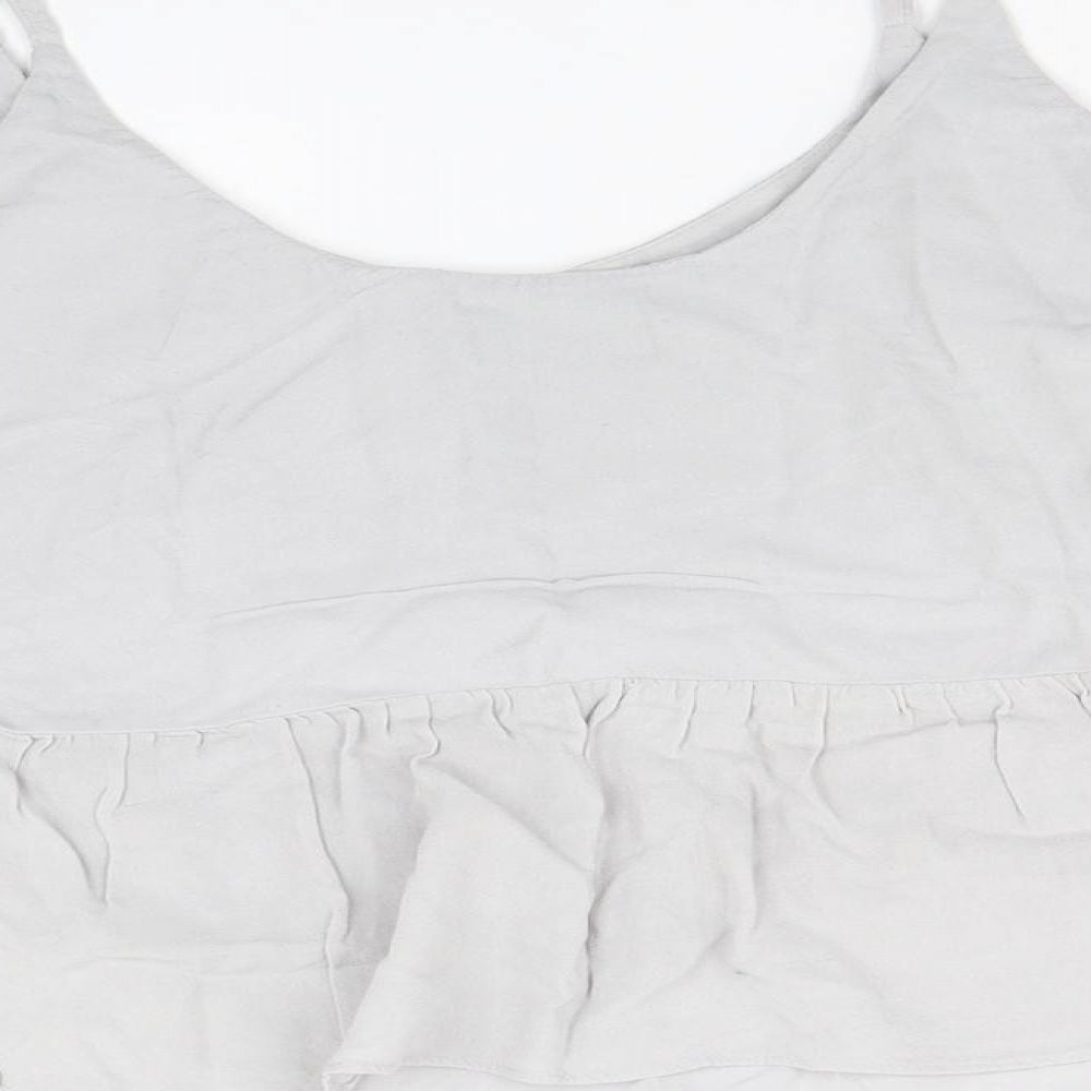 Topshop Womens Grey Cropped Tank Size 12