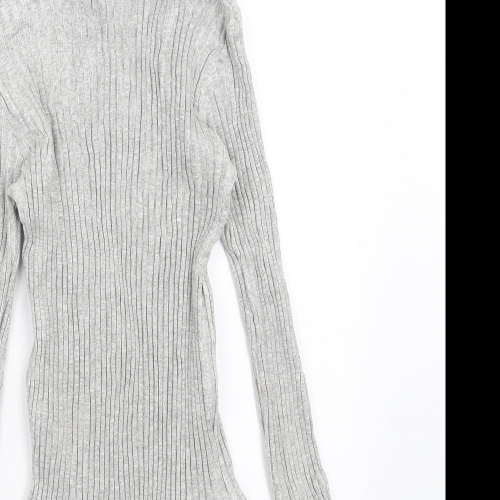 Zara Girls Grey Pullover Jumper Size 9-10 Years