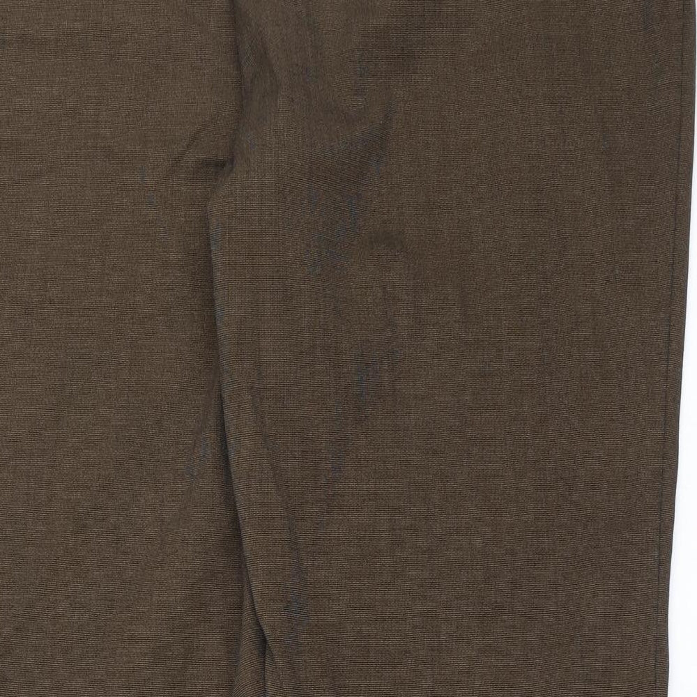 Marks and Spencer Womens Brown Trousers Size 18 L27 in