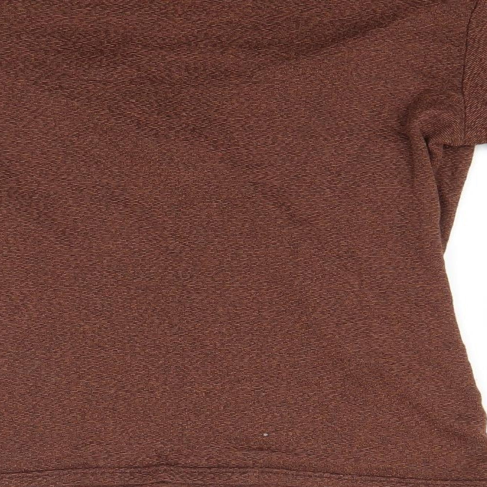 Maf Womens Brown Pullover Sweatshirt Size S