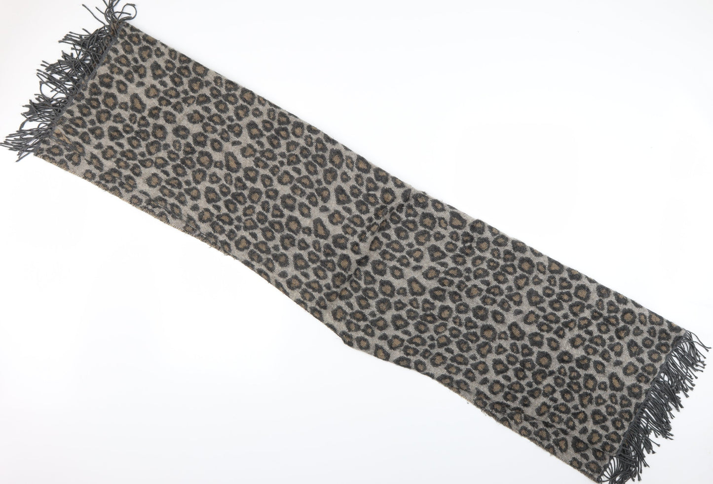 Preworn Womens Brown Animal Print Knit Shawl/Wrap