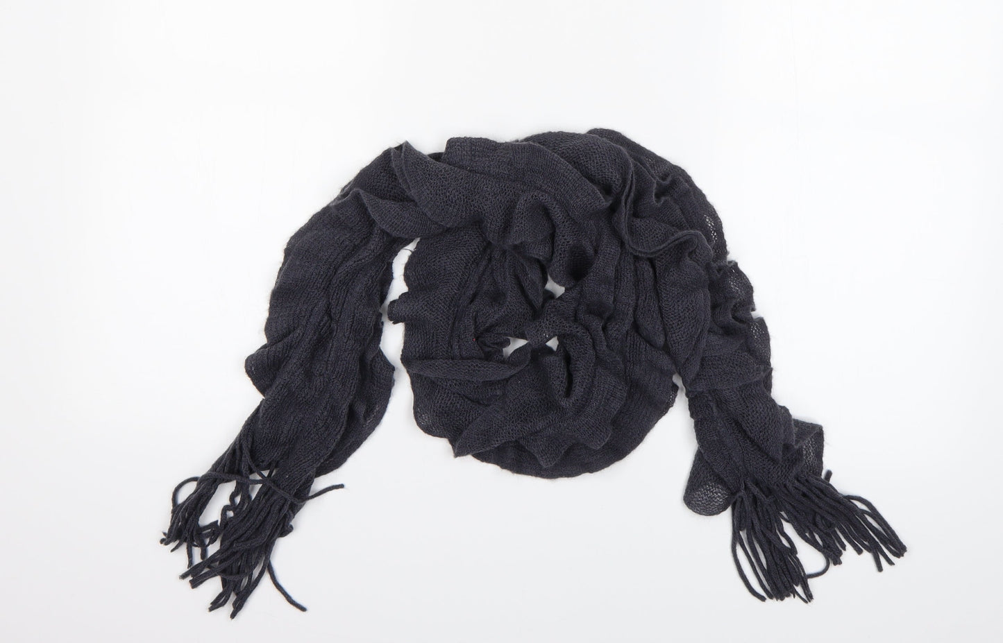 Preworn Womens Blue Knit Scarf