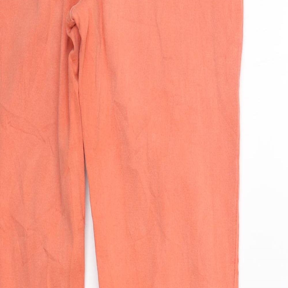 Dickins & Jones Womens Orange Trousers Size 10 L29 in