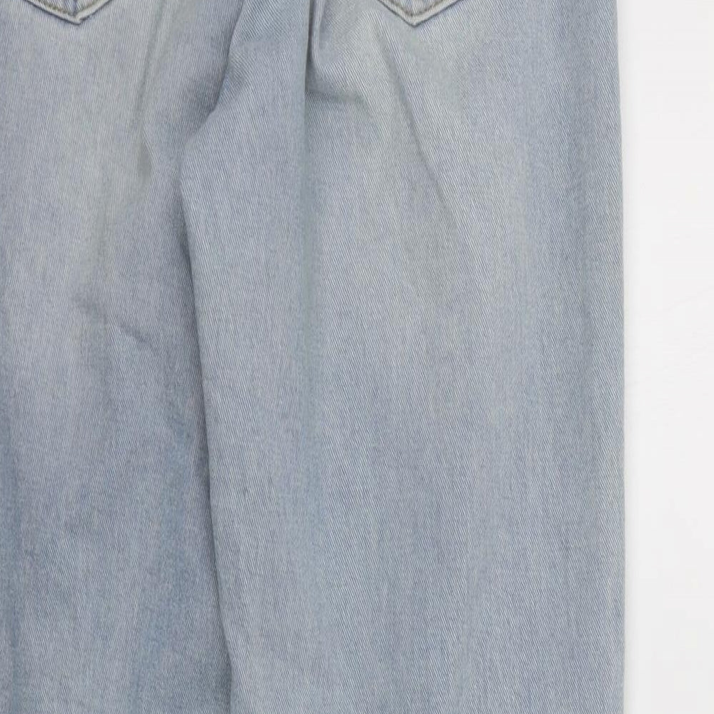 Missguided Womens Blue Straight Jeans Size 8 L28 in