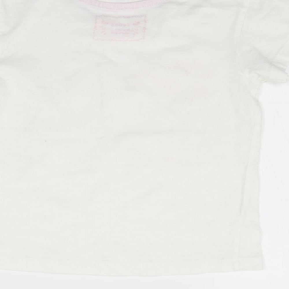 Young Dimension Girls White Basic T-Shirt Size 6-7 Years