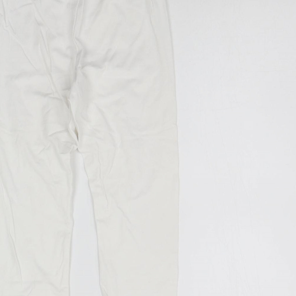 H&M Girls White Jegging Trousers Size 10-11 Years - Elastic Waist Band