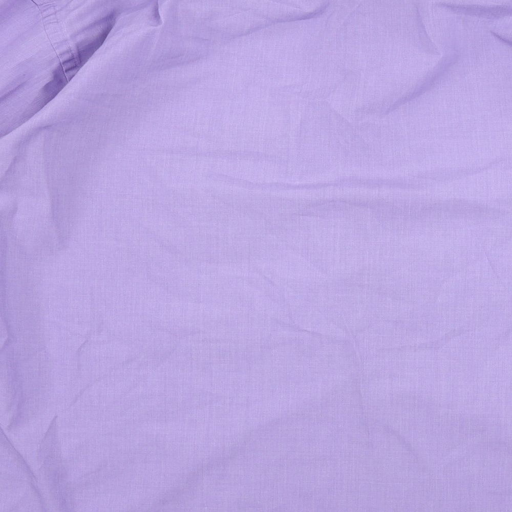 Essentials Mens Purple Button-Up Size 16