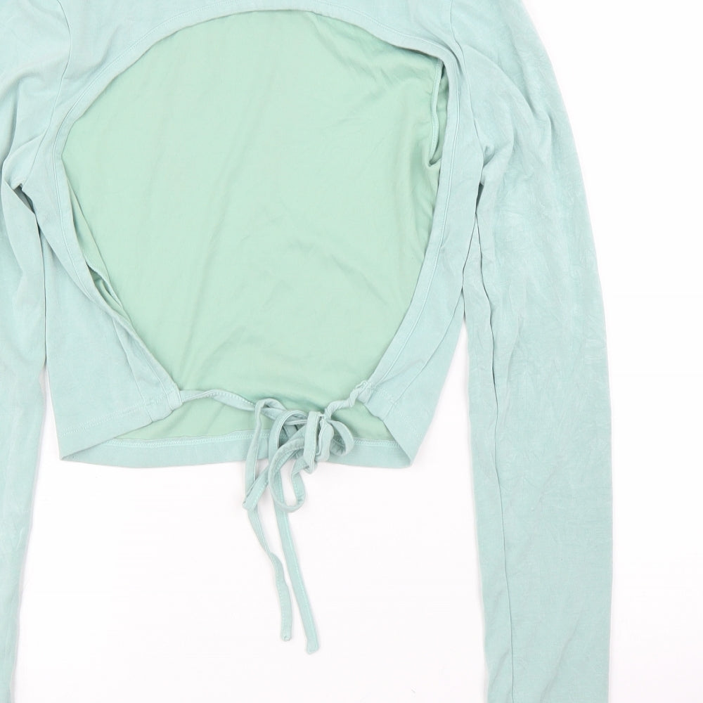 ASOS Womens Green Cropped Blouse Size 12