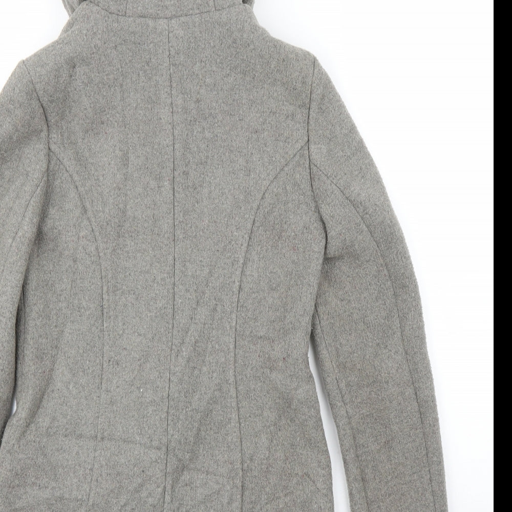 Primark Womens Grey Overcoat Coat Size 6