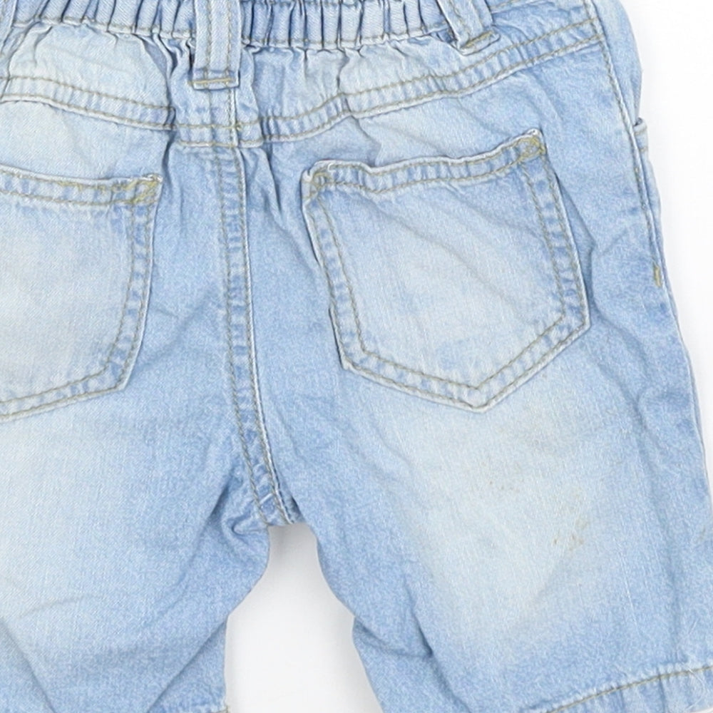 Little Rebel Baby Blue Cropped Jeans Size 12-18 Months