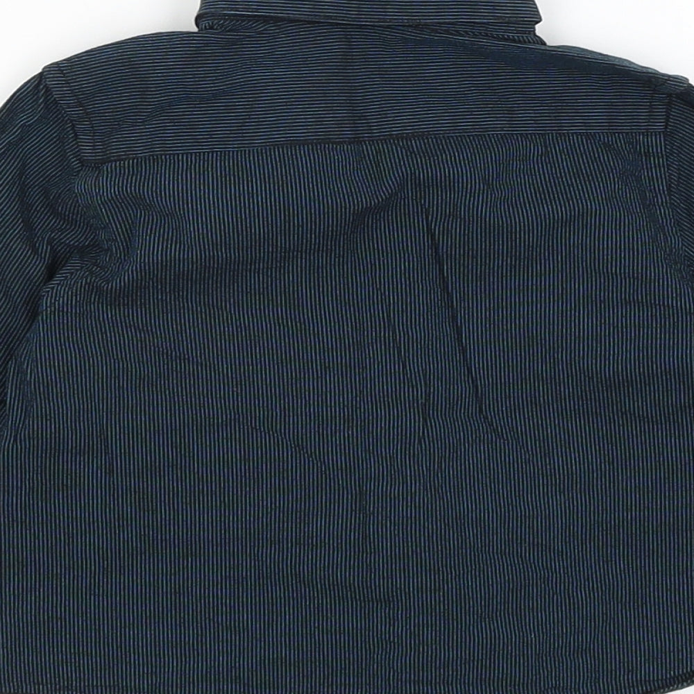 George Baby Blue Striped Basic Button-Up Size 12-18 Months