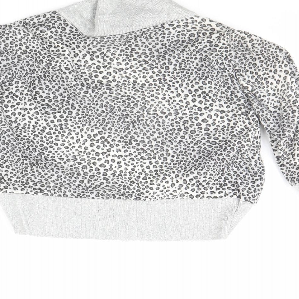 Ethel Austin Girls Grey Animal Print Jacket Size 12 Years