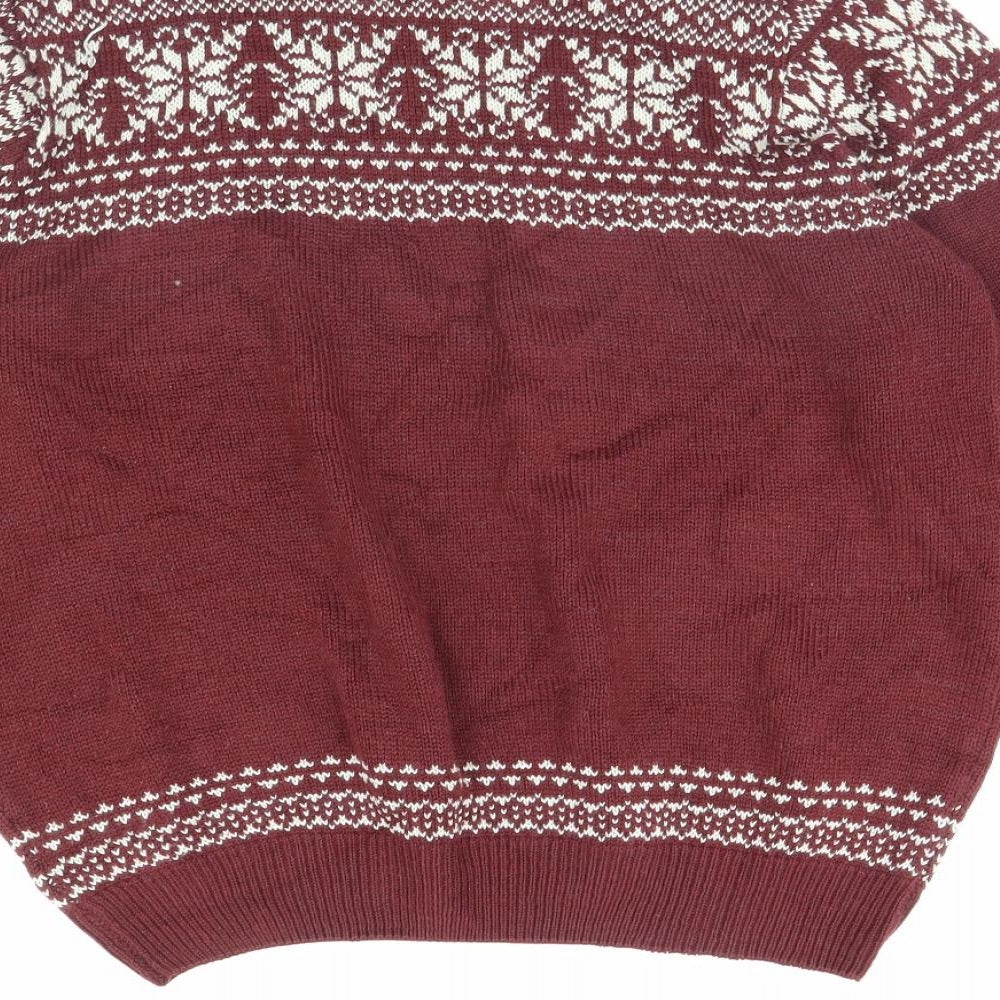 Easy Mens Red Pullover Jumper Size L