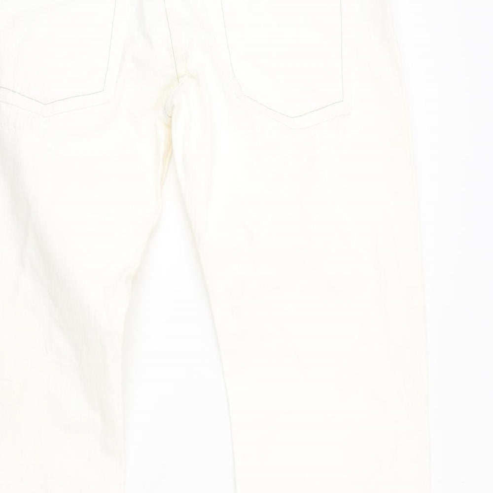 Parallel Womens Ivory Denim Straight Jeans Size 36 in L32 in