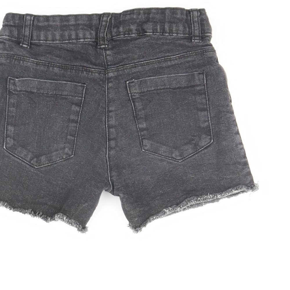 TU Girls Black Denim Cut-Off Shorts Size 9 Years