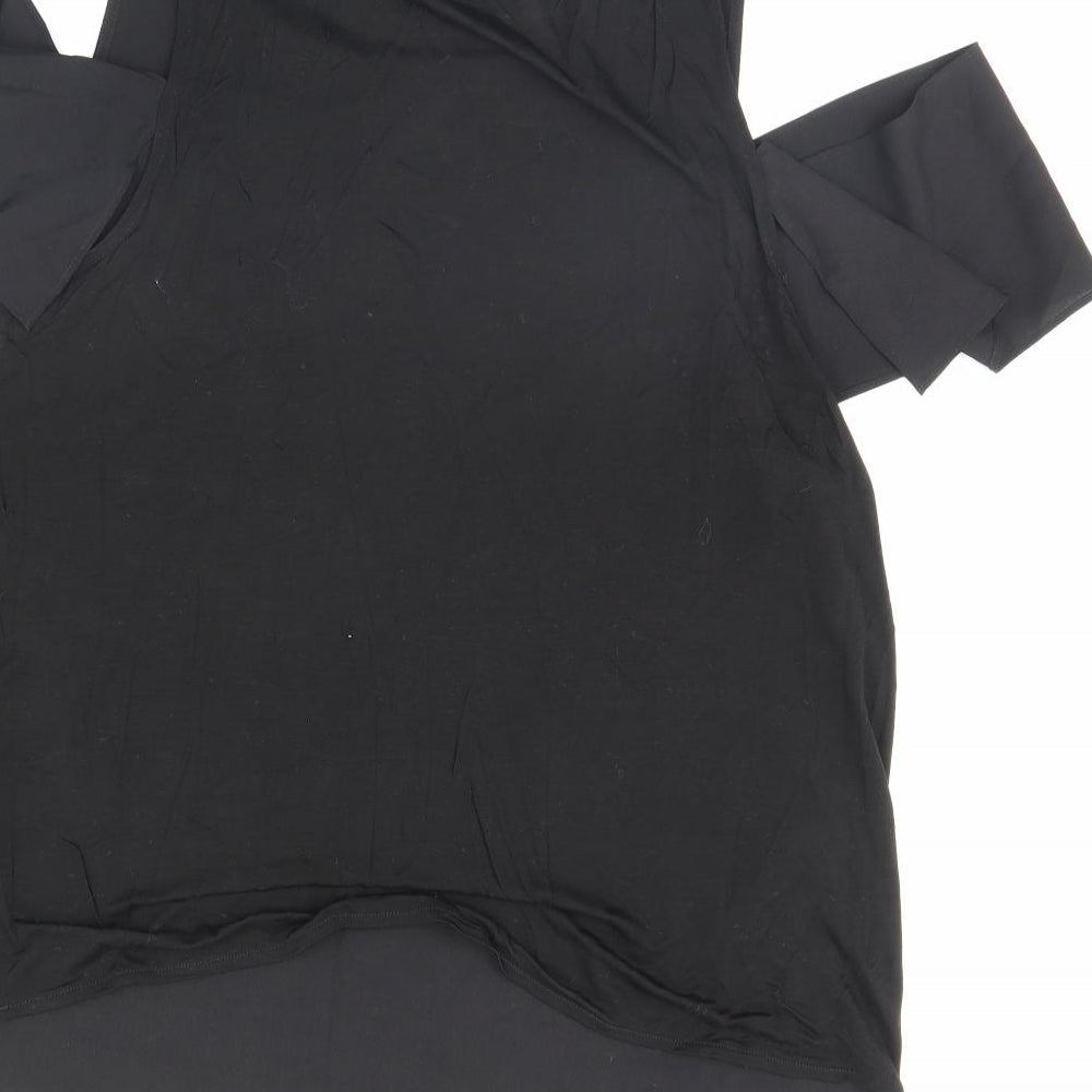 French Connection Womens Black Basic Blouse Size L