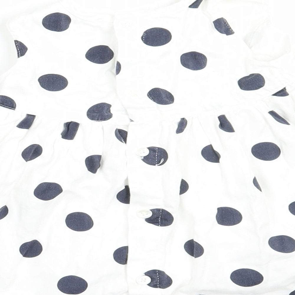 mamas & papas Girls White Polka Dot A-Line Size 3-6 Months