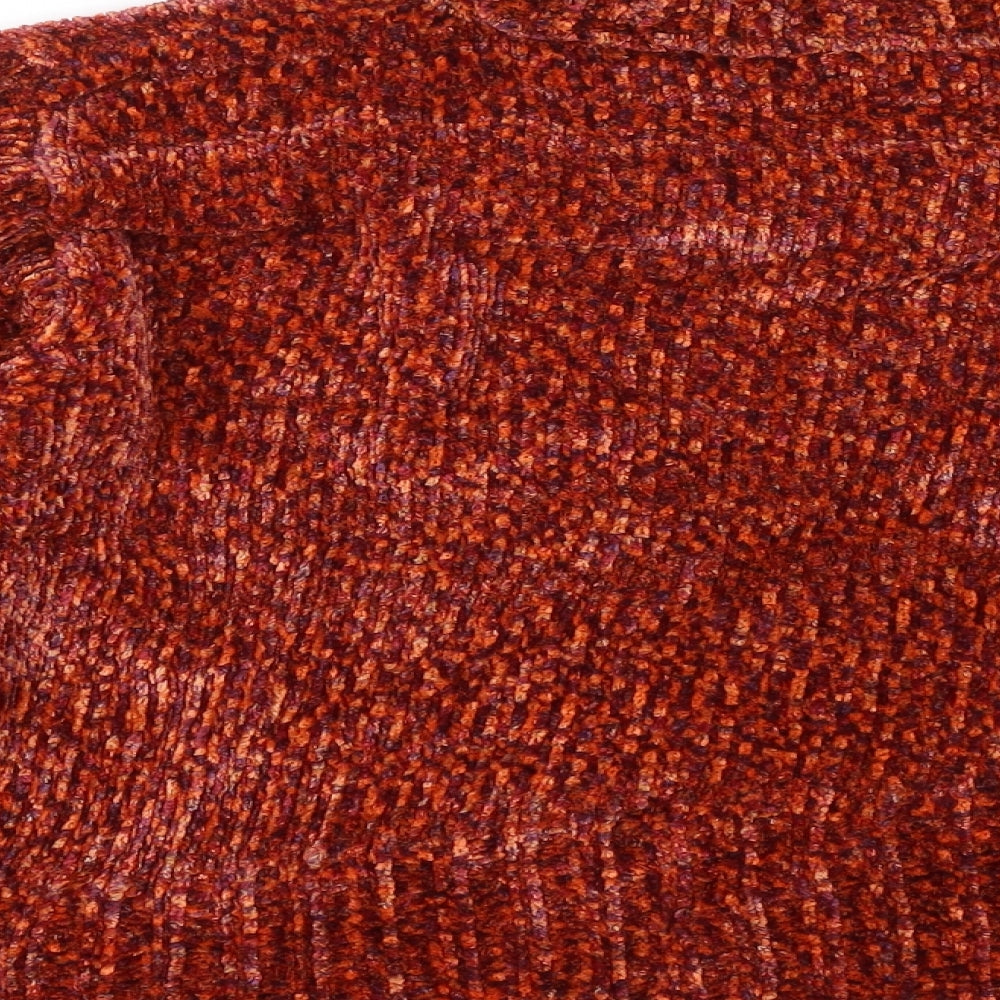 Debbie Morgan Womens Orange Pullover Jumper Size S