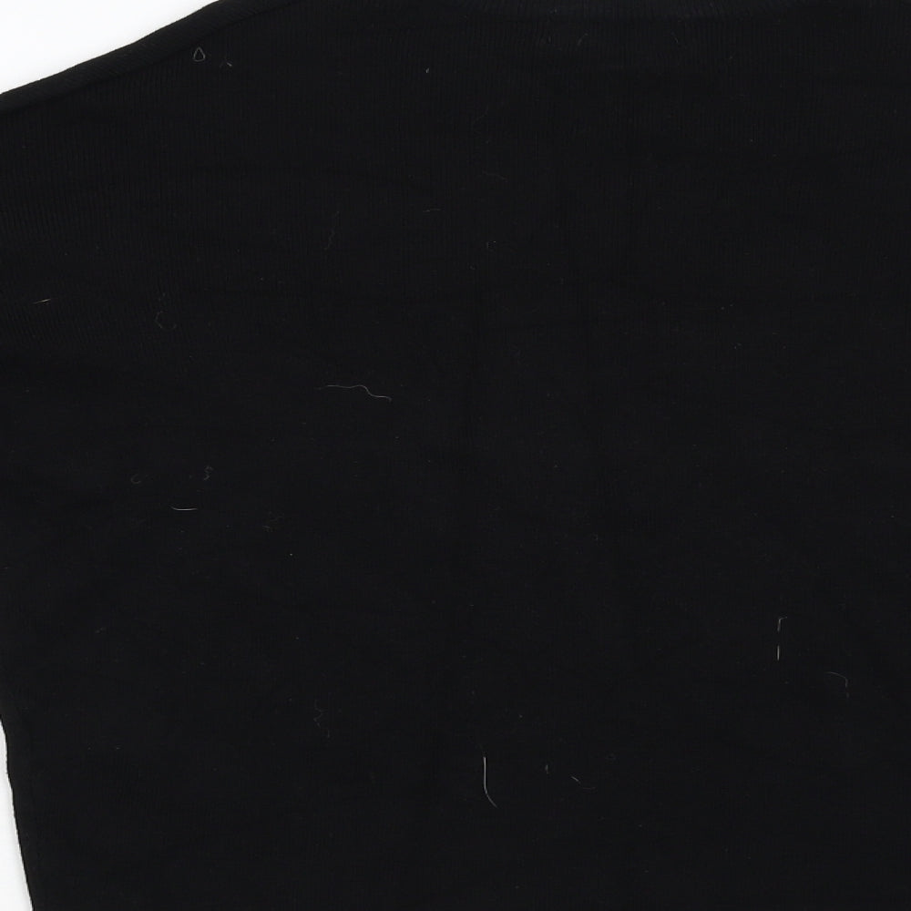 New Look Womens Black Knit Pullover Jumper Size 10