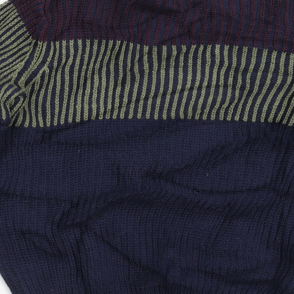 NEXT Girls Beige Striped Pullover Jumper Size 7 Years