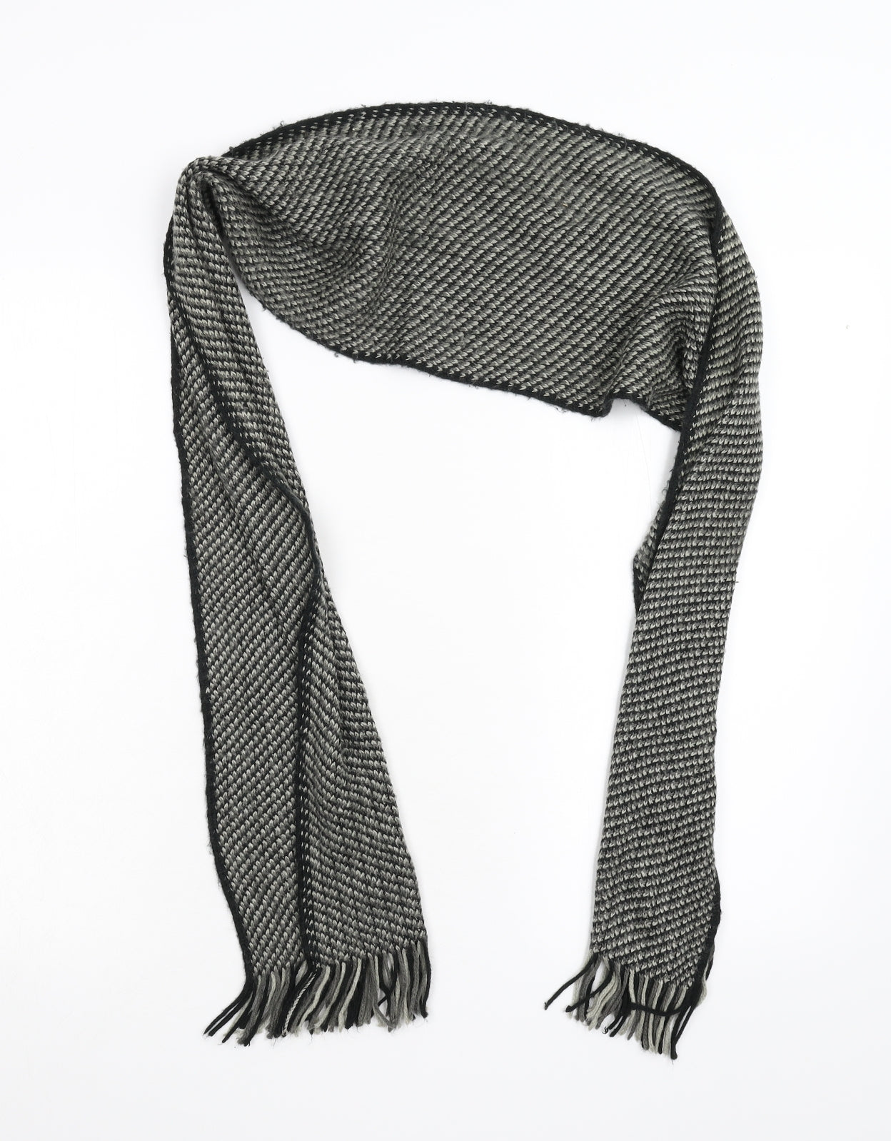 Preworn Unisex Grey Geometric Scarf