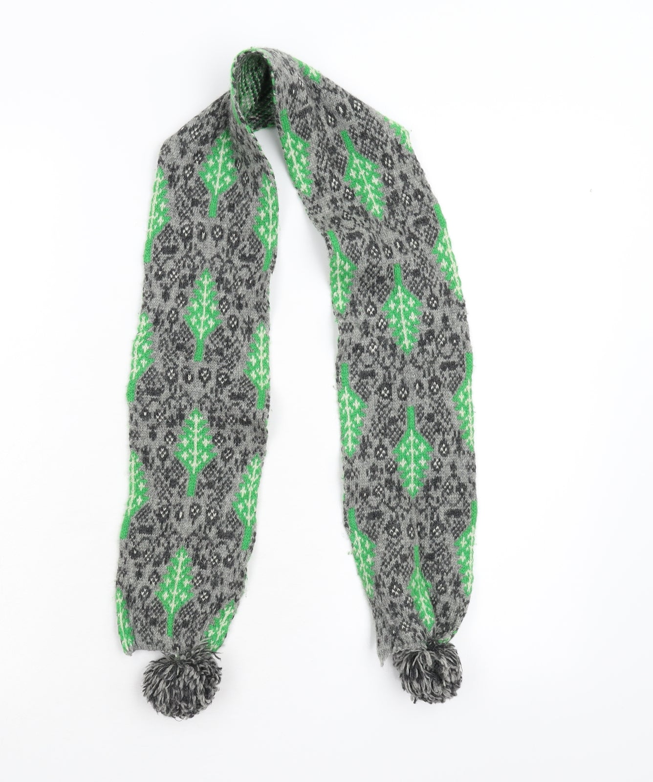 Preworn Boys Green Floral Scarf One Size