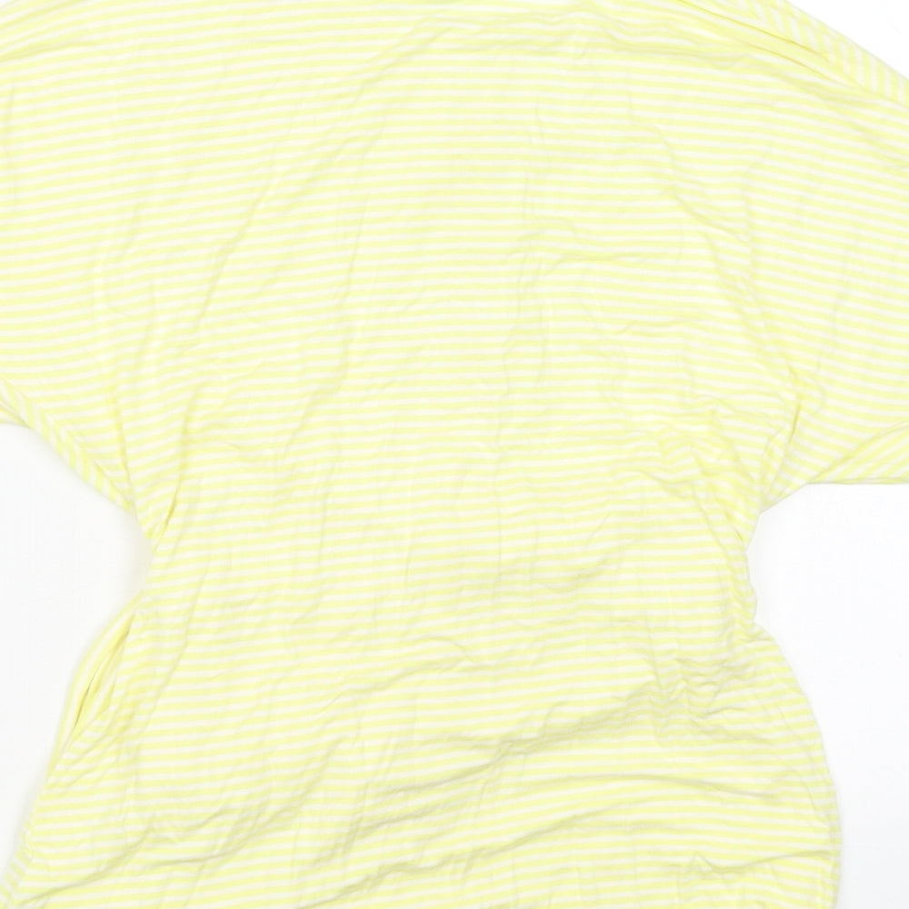 Principles Womens Yellow Striped T-Shirt Dress Size 10