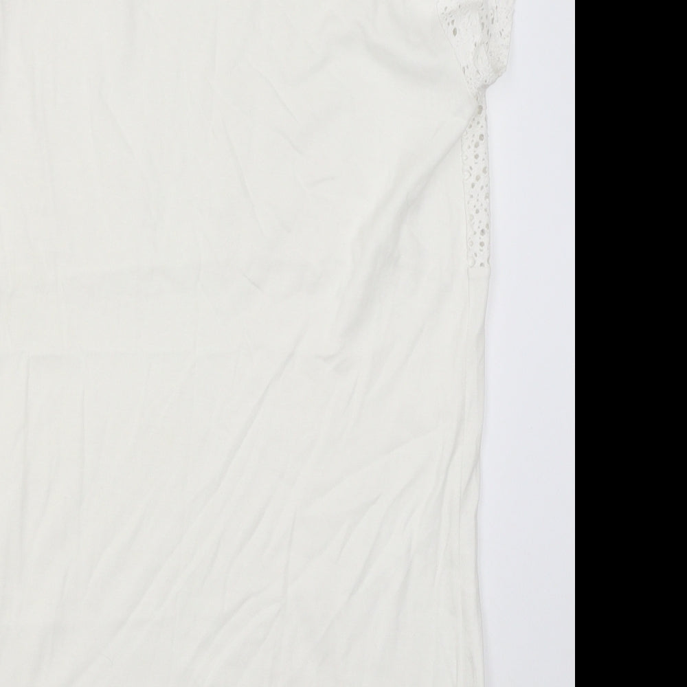 ST Womens White Basic Blouse Size L