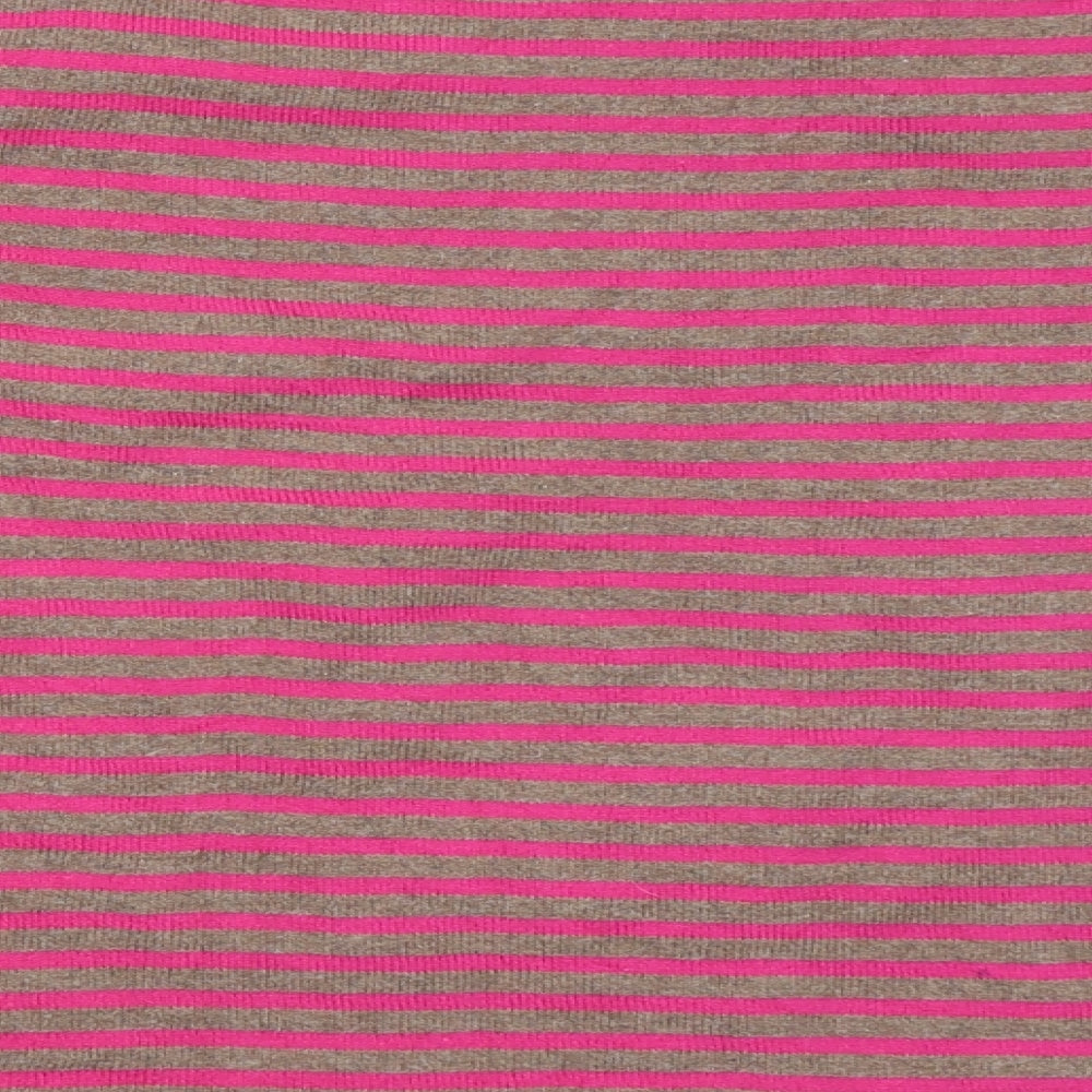 H&M Girls Pink Striped Pullover Jumper Size M