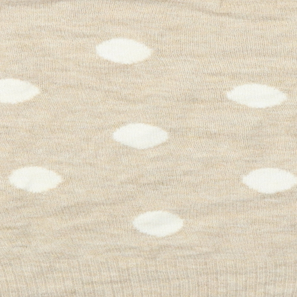 H&M Womens Beige Pullover Jumper Size M - Spotted pattern