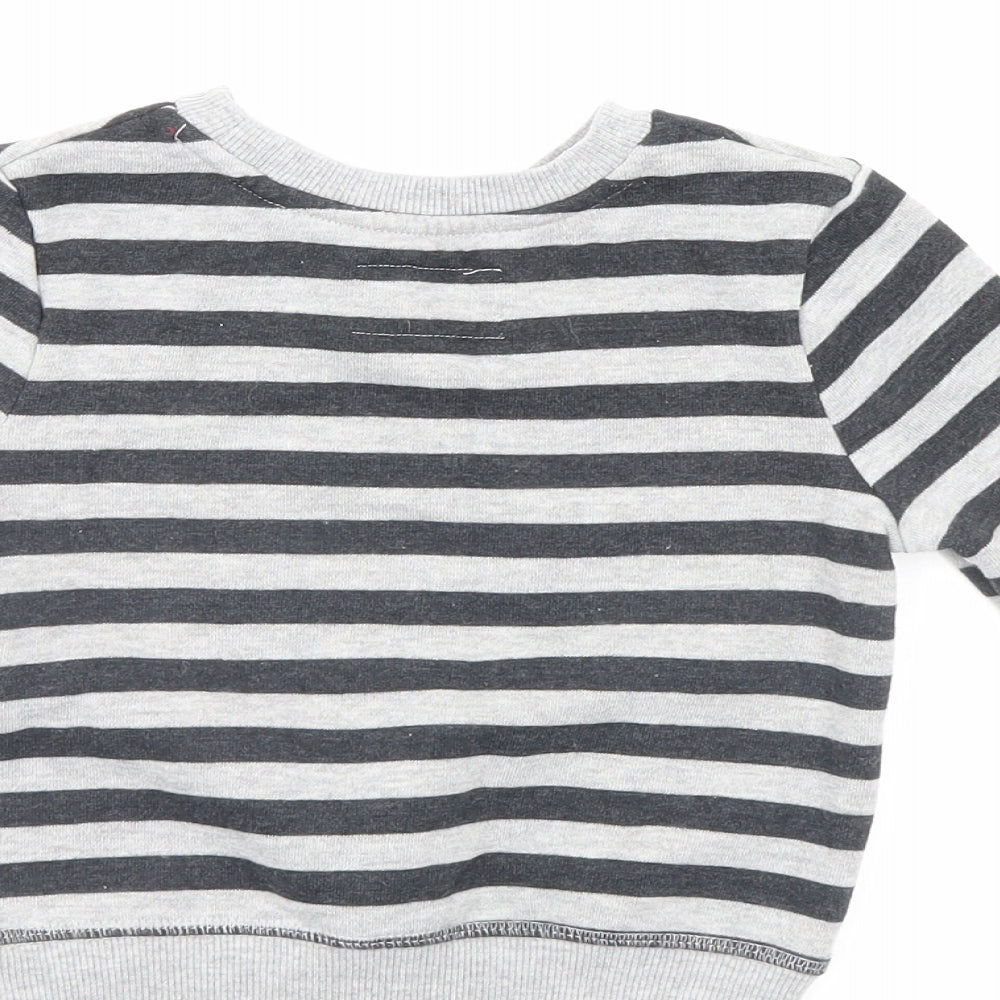 Mini Rebel Boys Multicoloured Striped Pullover Jumper Size 18-24 Months - Christmas jumper