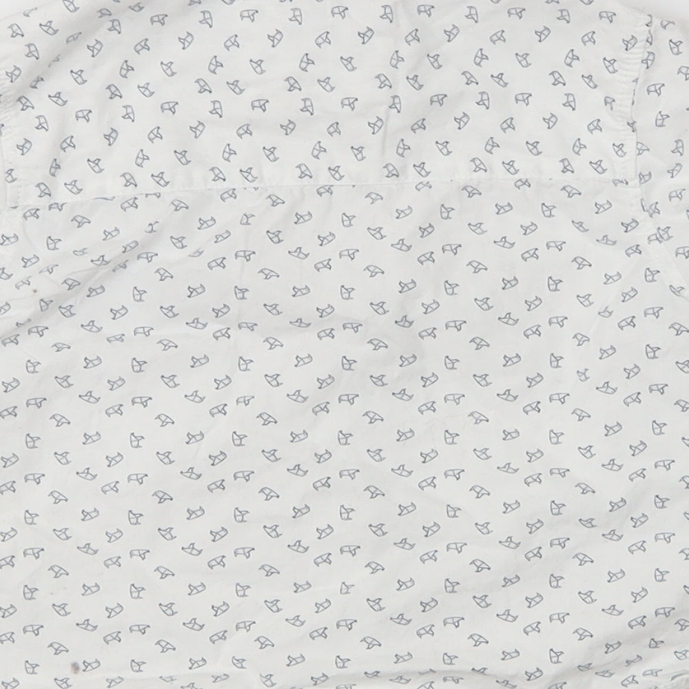 Preworm Boys White Animal Print Button-Up Size 3 Years - Birds