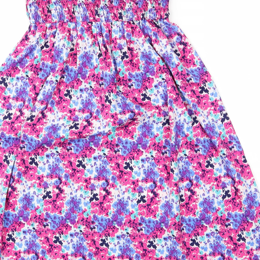 Jean Club Womens Multicoloured Floral A-Line Size 6
