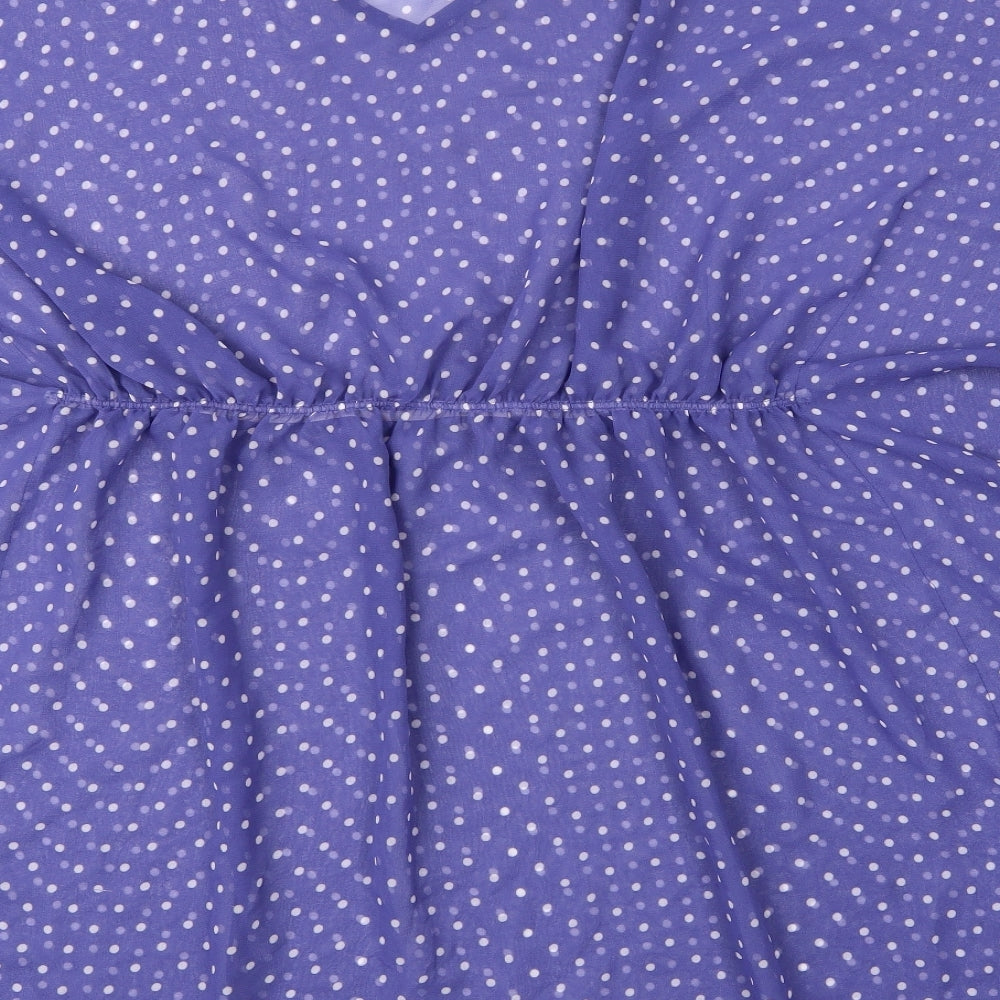 Peacocks Womens Purple Paisley Basic Blouse Size S